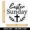 Easter Sunday Cross Christian Rubber Stamp for Stamping Crafting Planners